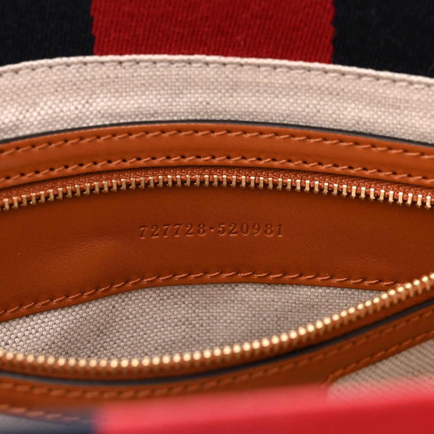 Canvas Calfskin Web Small Interlocking G Tote Bag Red Blue