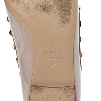Valentino Garavani Patent Rockstud Ballerina Flats 40 Poudre 8 of 10