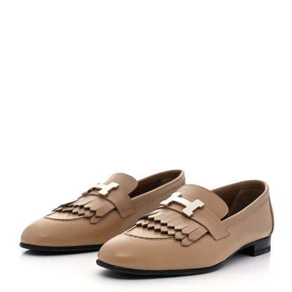 Hermes Goatskin Womens Royal Loafers 36 Beige Argile 3 of 9