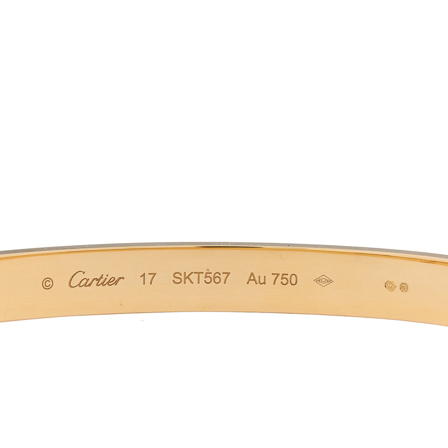18K Yellow Gold LOVE Bracelet 17
