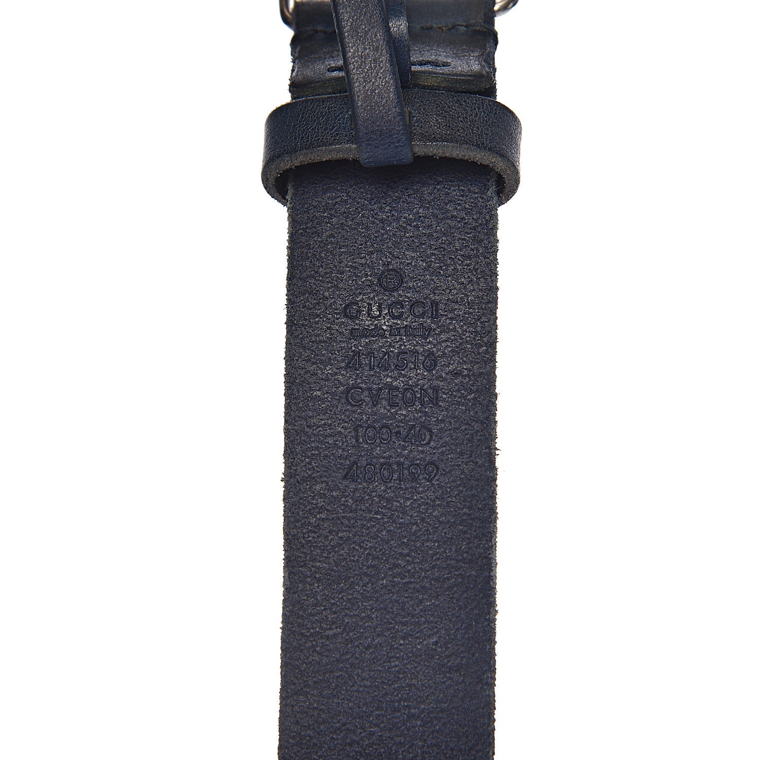 Gucci Cuoio Toscano Nickel Double G 30mm Belt 100 40 Blue 4 of 8
