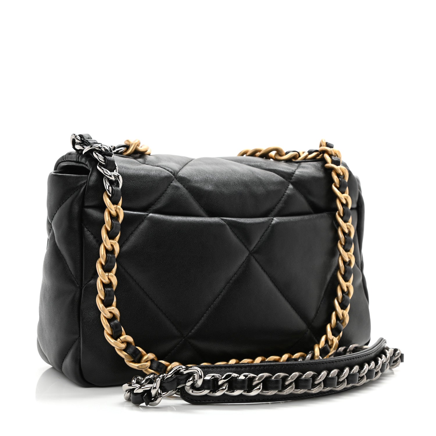 Chanel Lambskin Quilted Medium Chanel 19 Flap Black 3 of 8
