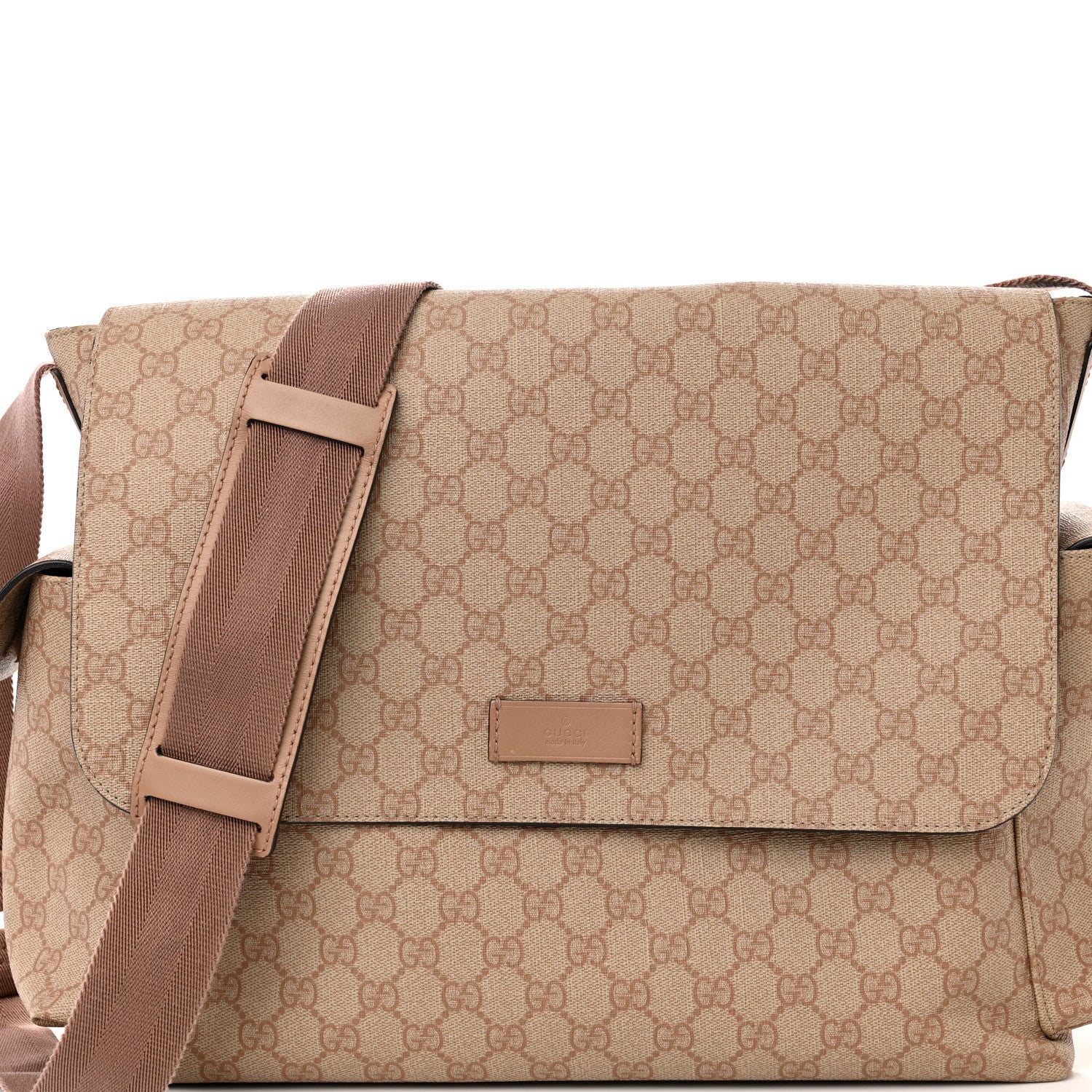 Gucci GG Supreme Monogram Messenger Diaper Bag Beige 8 of 13