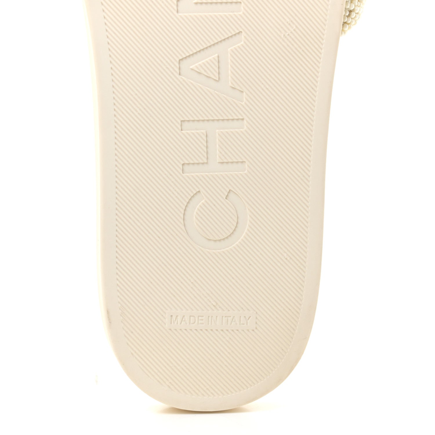 Chanel Lambskin Pearl Beaded Woven Slides 39 Beige 10 of 12