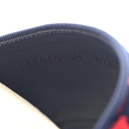 Gucci Terry Cloth GG Monogram Slide Sandals 40 Blue Red 8 of 9