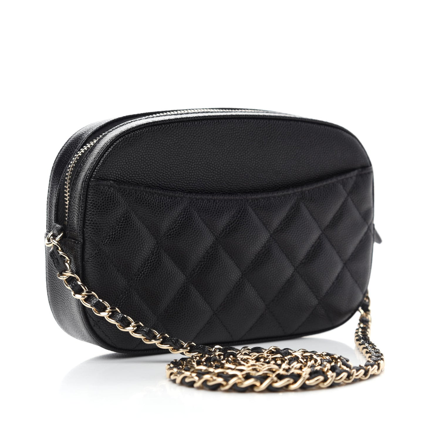 Caviar Quilted Vanity With Chain Black