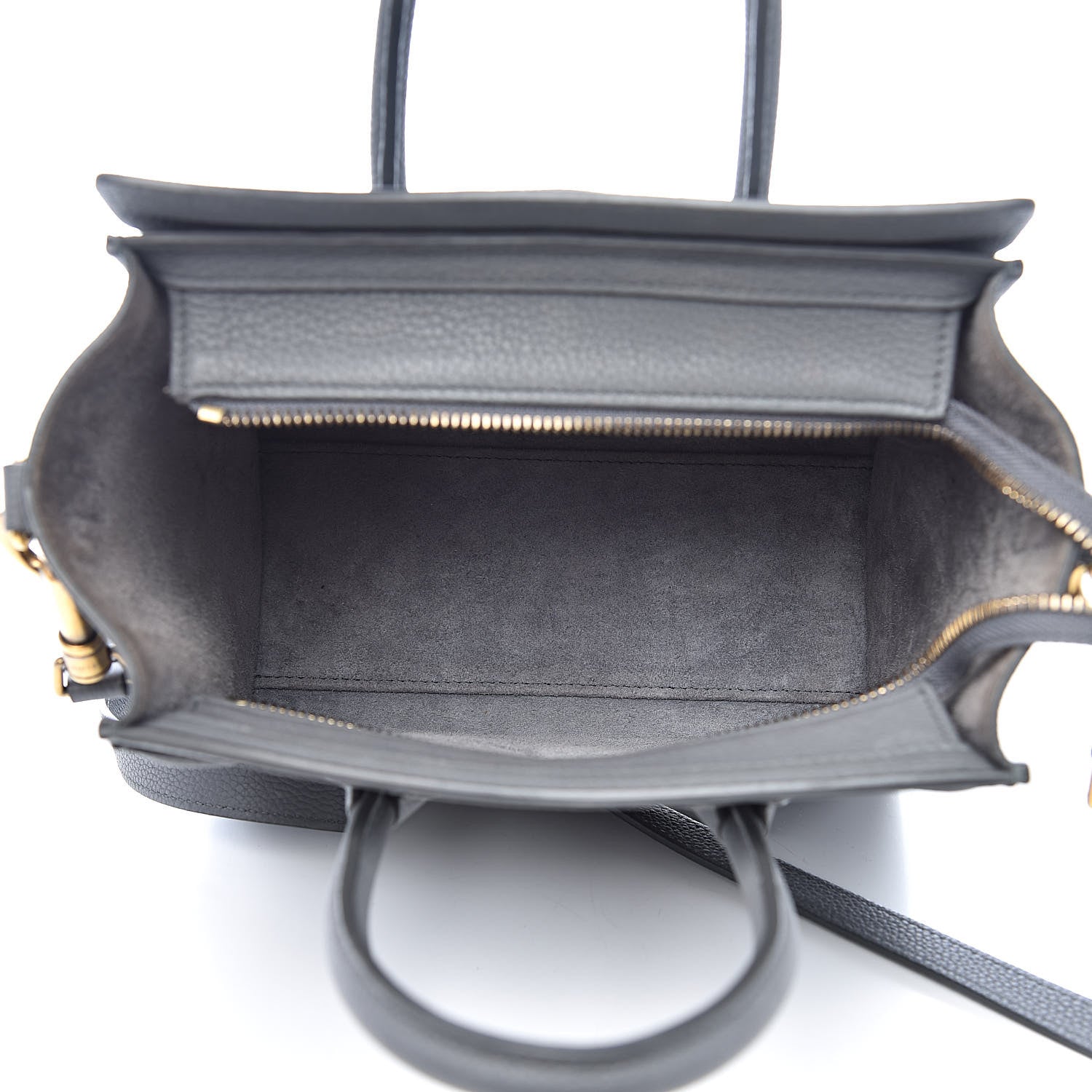 Celine Baby Drummed Calfskin Nano Luggage Kohl 5 of 12