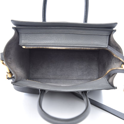 Celine Baby Drummed Calfskin Nano Luggage Kohl 5 of 12