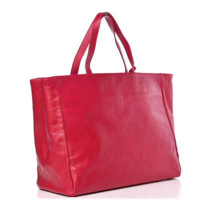Saint Laurent Calfskin Suede Reversible East West Shopper Tote Fuchsia 5 of 13