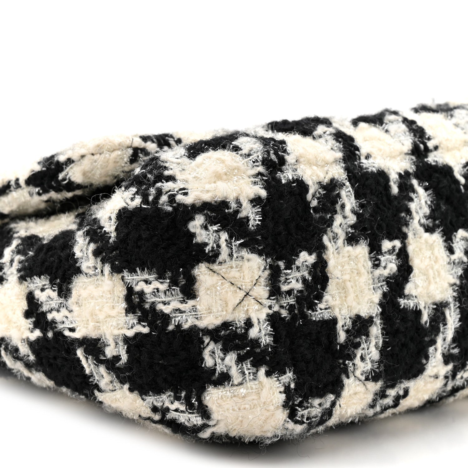Chanel Tweed Quilted Medium Chanel 19 Flap Black Ecru White 10 of 10