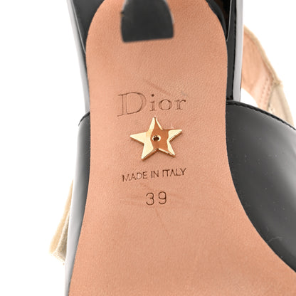 Christian Dior Patent Ribbon J'Adior Slingback 100mm Pumps 39 Black 8 of 13