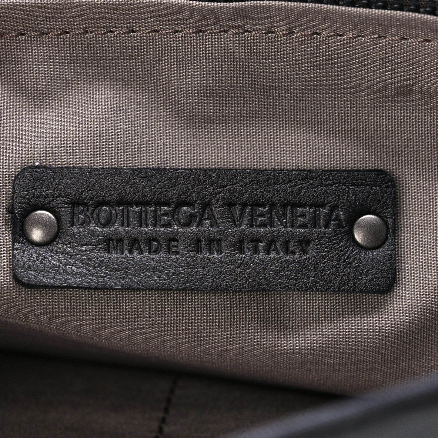 Canvas Calfskin Intrecciato Messenger Black