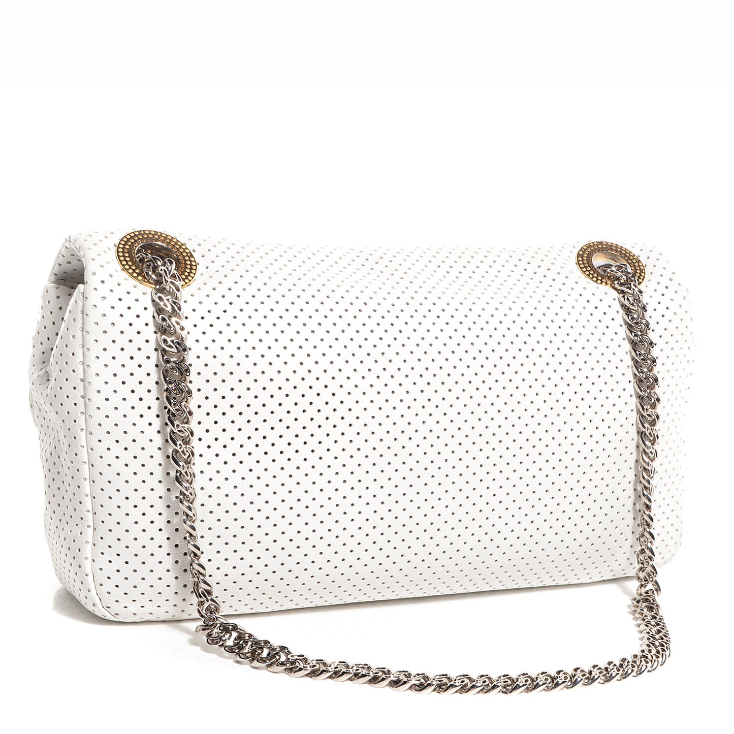 Lambskin Perforated Drill Flap White
