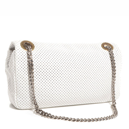 Chanel Lambskin Perforated Drill Flap White 3 of 9