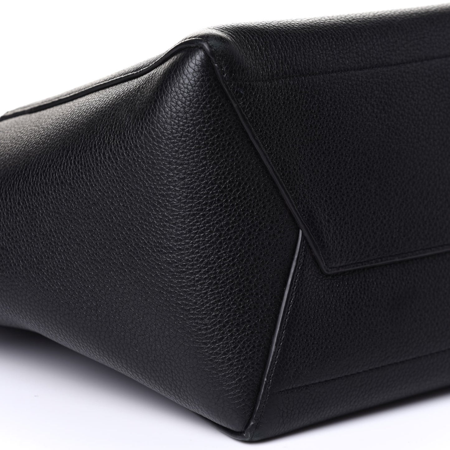 Soft Grained Calfskin Sangle Bucket Bag Black