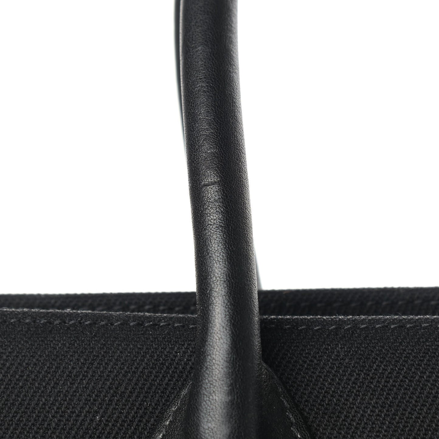 Linen Calfskin Rive Gauche Tote Black