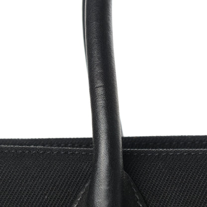 Saint Laurent Linen Calfskin Rive Gauche Tote Black 13 of 14