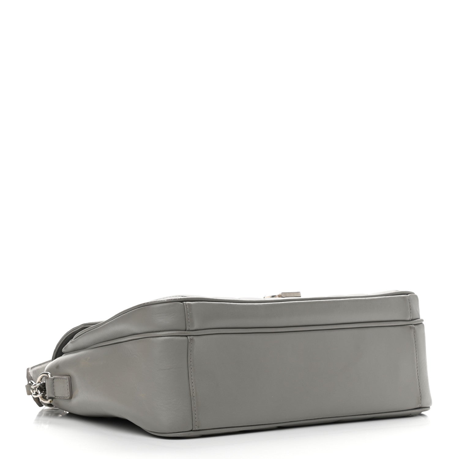 Saint Laurent Calfskin Y Quilted Monogram Loulou Shoulder Bag Pearl Grey 4 of 18