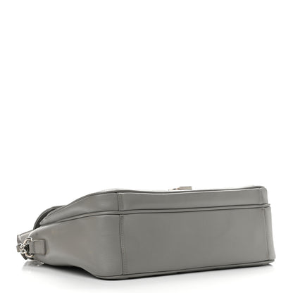 Saint Laurent Calfskin Y Quilted Monogram Loulou Shoulder Bag Pearl Grey 4 of 18