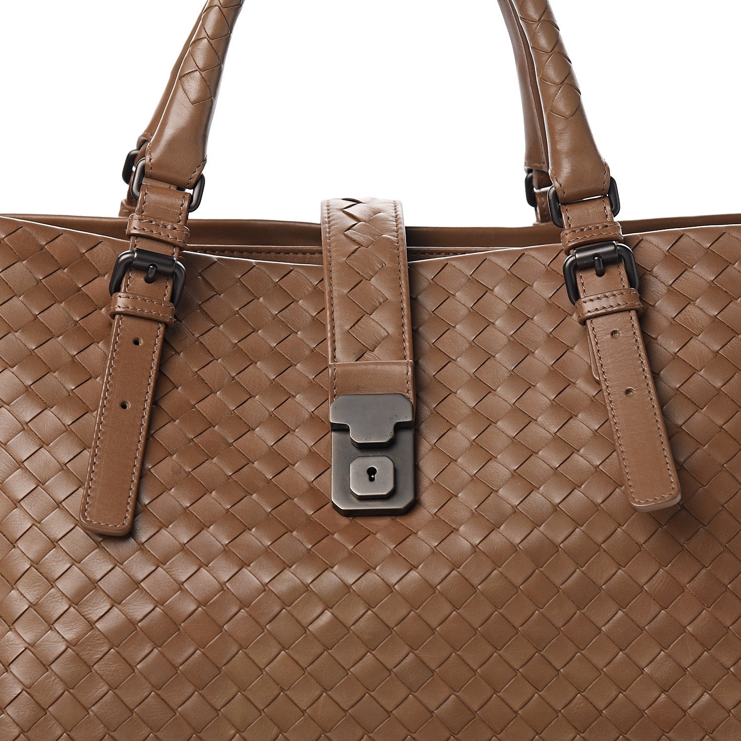 Bottega Veneta Nappa Intrecciato Medium Roma Tote Chene 9 of 10
