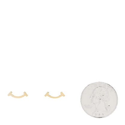 Tiffany 18K Yellow Gold T Smile Stud Earrings 2 of 5