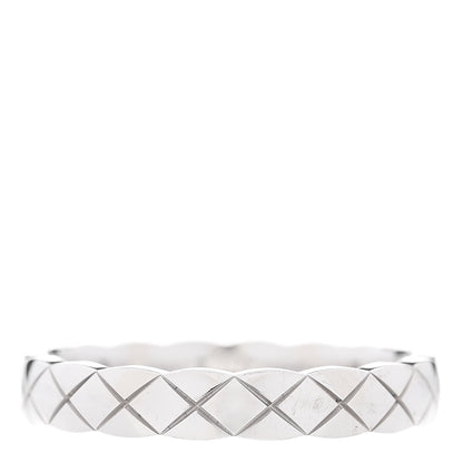 Chanel 18K White Gold Mini Coco Crush Ring 52 6 1 of 6