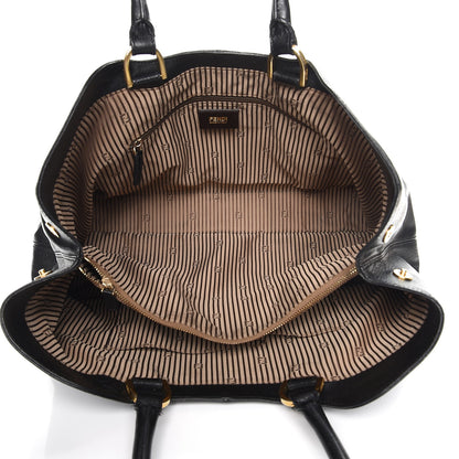 Fendi Vitello Elite Chameleon Shopper Tote Black 5 of 21