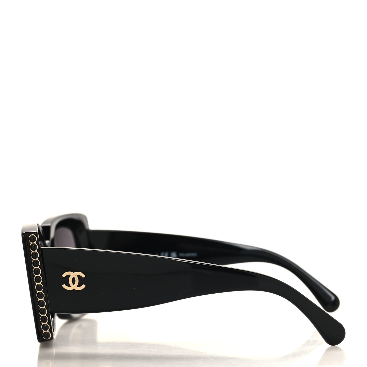 Acetate Rectangle Sunglasses 5480-H Black