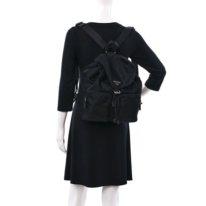 Prada Tessuto Nylon Saffiano Medium Backpack Black 2 of 11