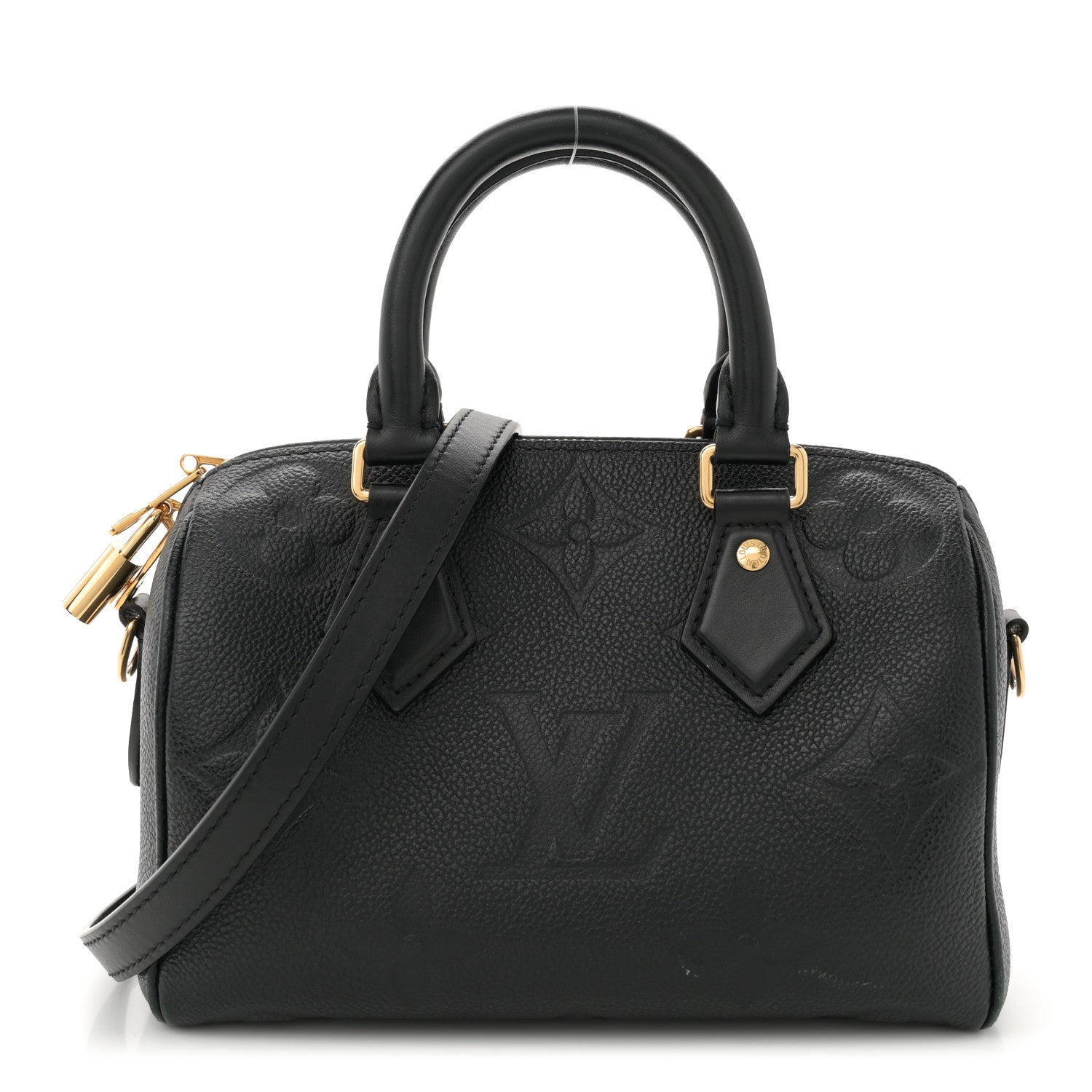 Louis Vuitton Empreinte Monogram Giant Speedy Bandouliere 20 Black 1 of 12