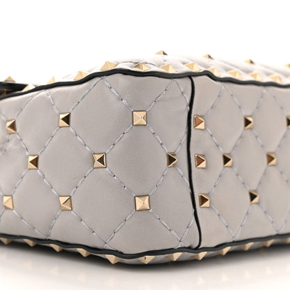 Valentino Garavani Nappa Medium Rockstud Spike Shoulder Bag Pastel Grey 8 of 13