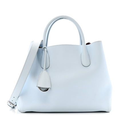 Christian Dior Supple Grained Calfskin Large Open Bar Tote Light Blue 1 of 13