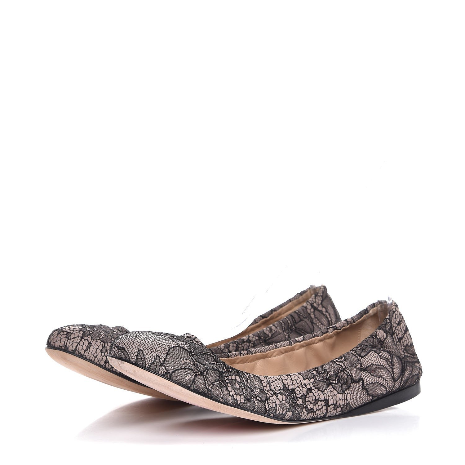 Valentino Garavani Lace Ballerina Flats 39 Black 3 of 11