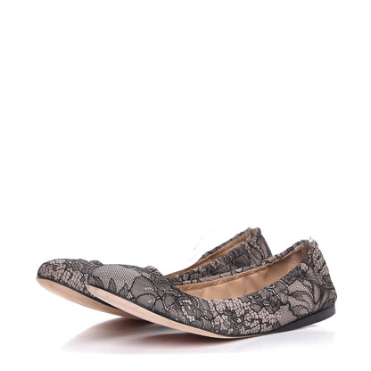 Valentino Garavani Lace Ballerina Flats 39 Black 3 of 11