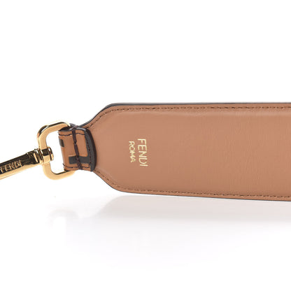 Fendi Calfskin FF 1974 Embossed Mini Strap You Tobacco Black 4 of 4