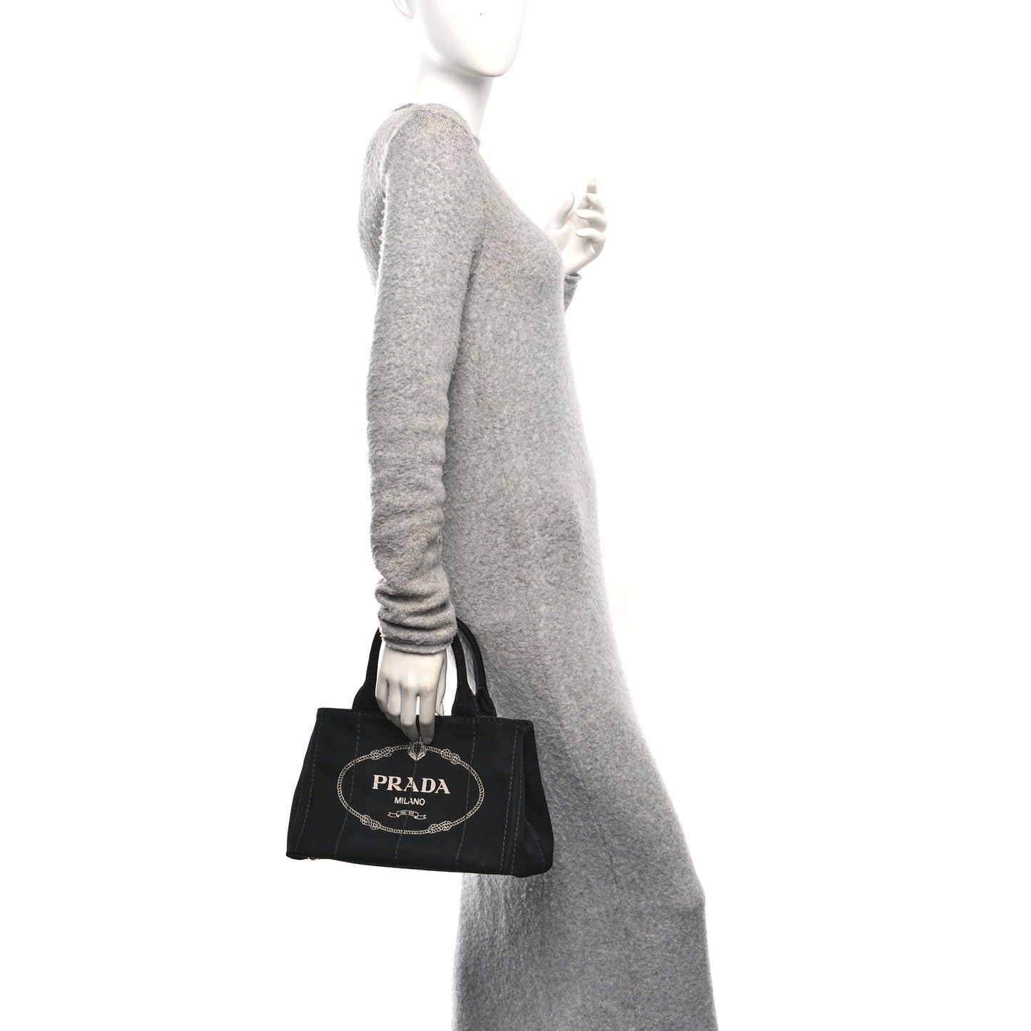 Canapa Small Logo Tote Black Talco