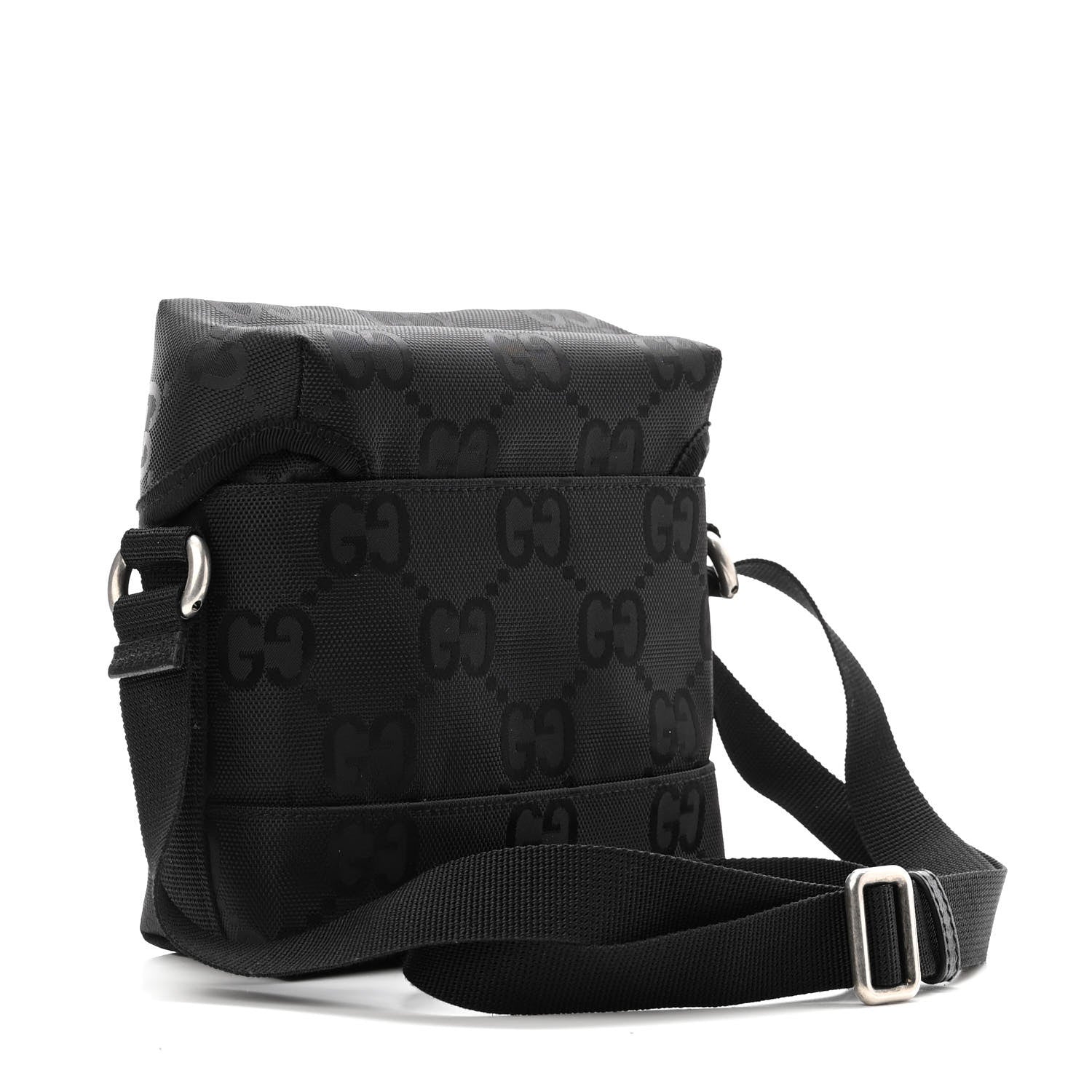 Gucci Econyl Nylon Monogram Off The Grid Messenger Bag Black 3 of 11