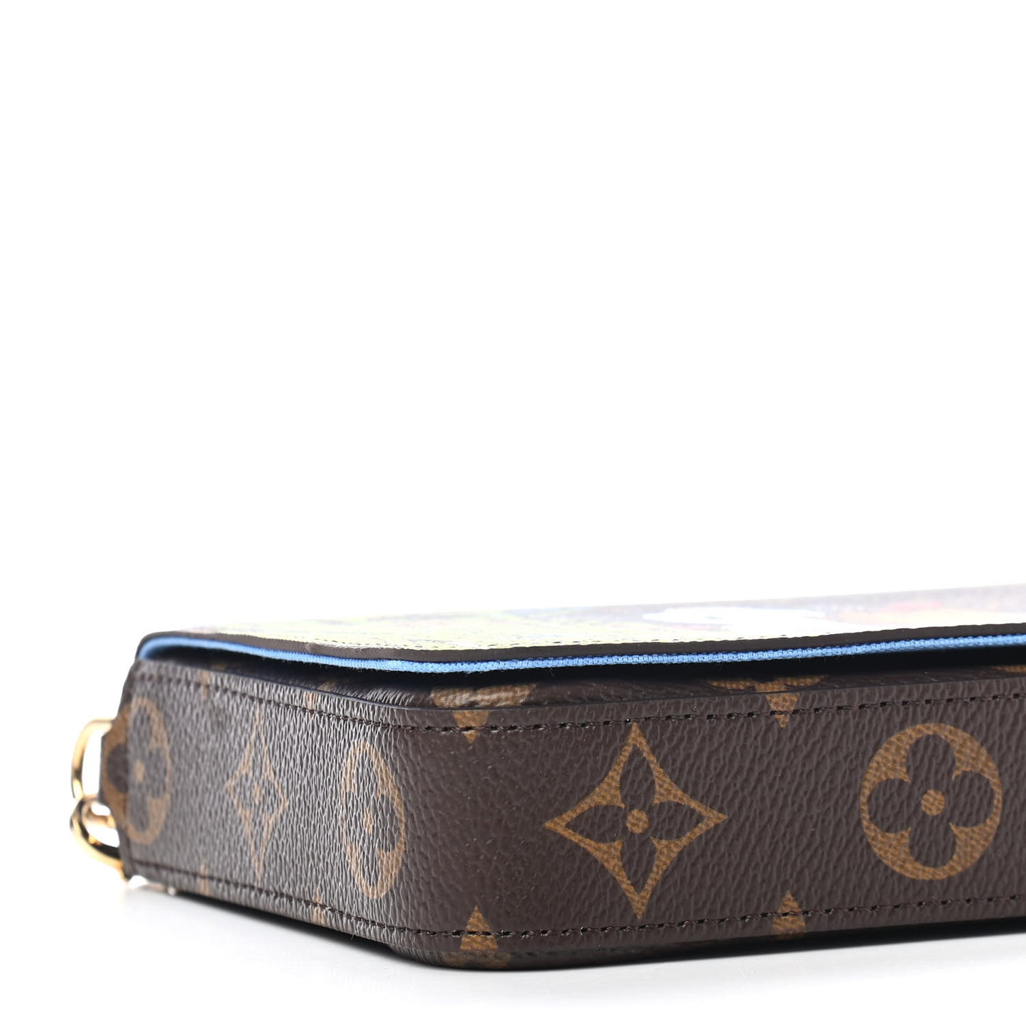 Monogram 2021 Christmas Animation China Wall Pochette Felicie Chain Wallet Myosotis Blue
