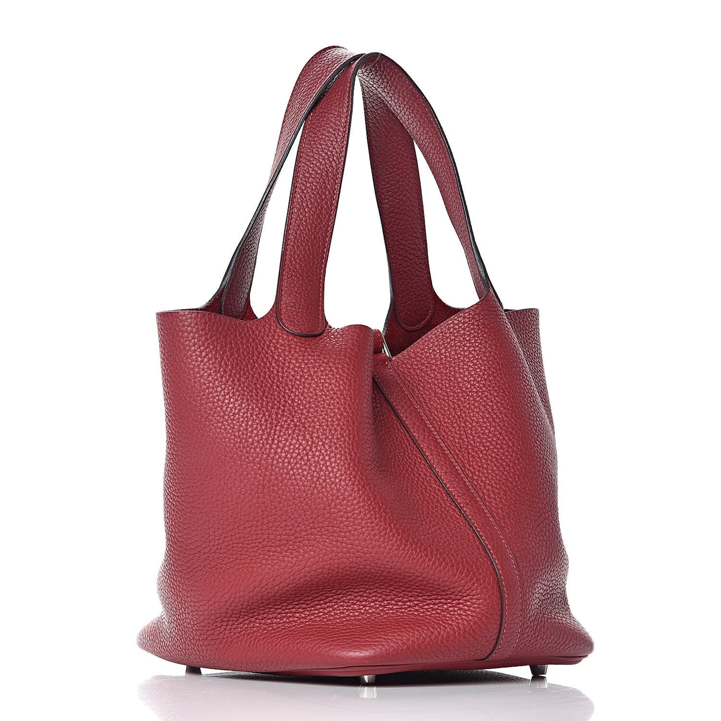 Taurillon Clemence Picotin Lock 22 MM Rouge Grenat