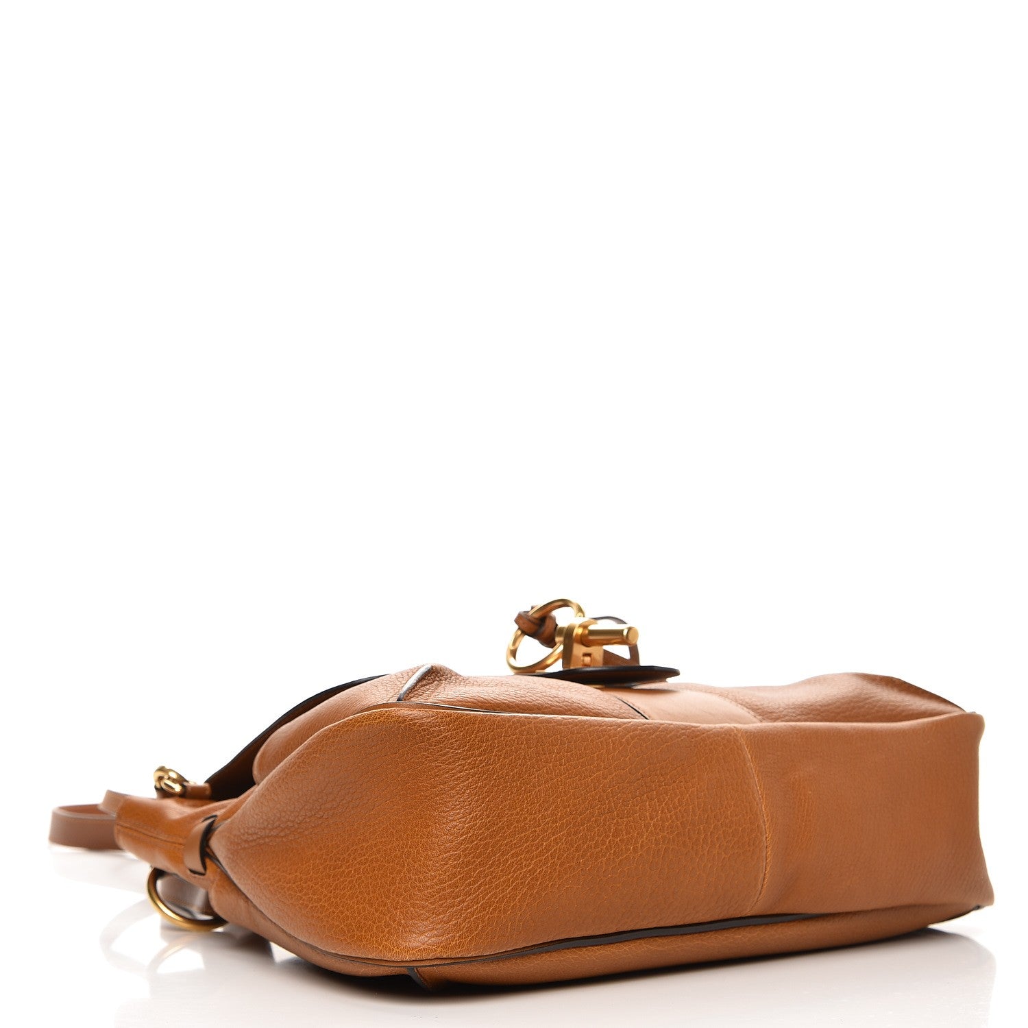 Chloe Grained Lambskin Medium Lexa Shoulder Bag Mustard Brown 4 of 10