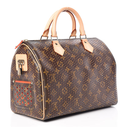 Louis Vuitton Monogram Perforated Speedy 30 Orange 3 of 9