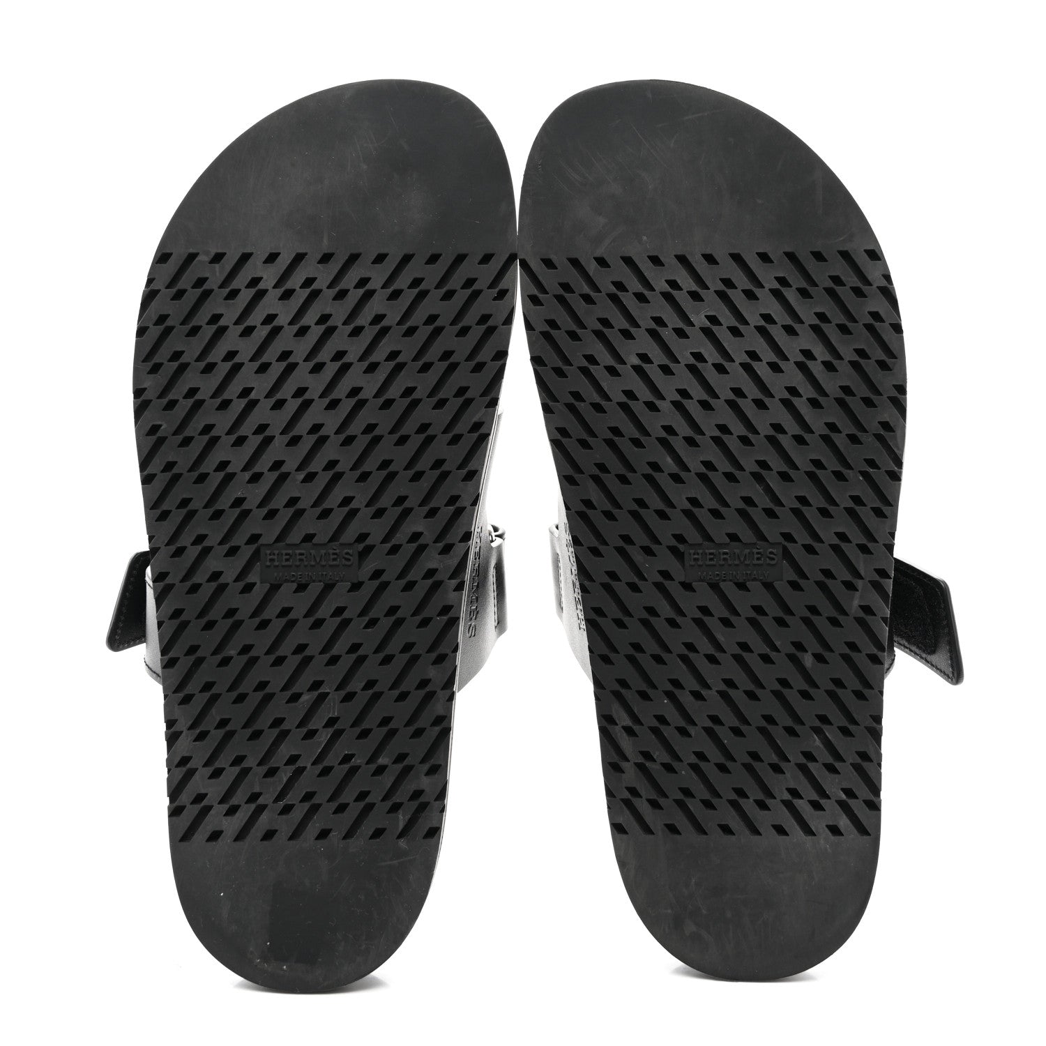 Hermes Calfskin Womens Chypre Sandals 38 Black 5 of 9