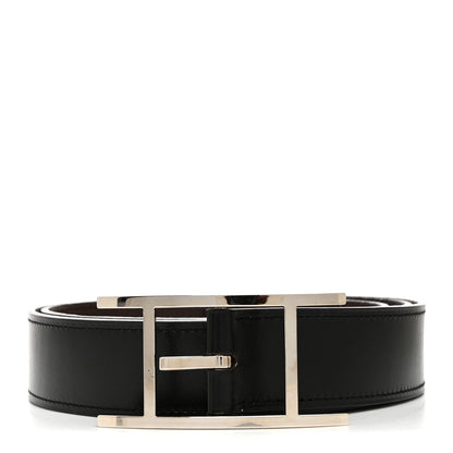 Hermes Box Togo 32mm Hapi Belt 95 38 Black Prune 1 of 6