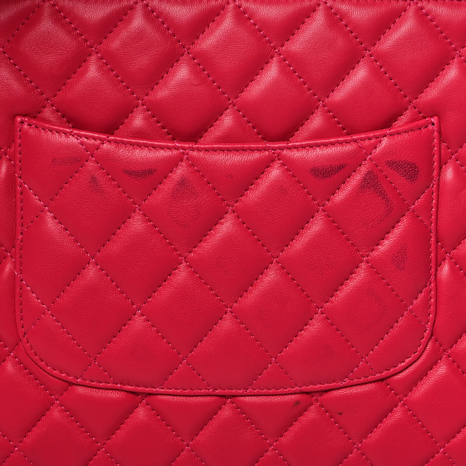 Chanel Caviar Quilted Medium Cosmetic Case Dark Pink 9 of 9