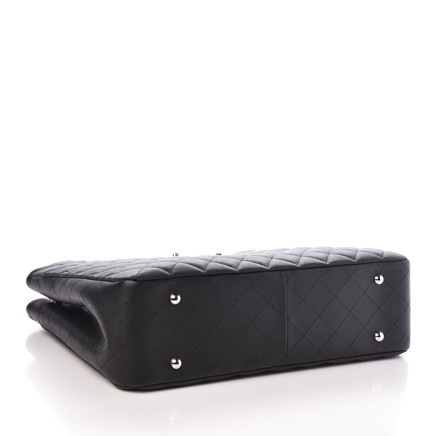 Chanel Caviar Quilted Large CC Shopping Tote Black 4 of 7