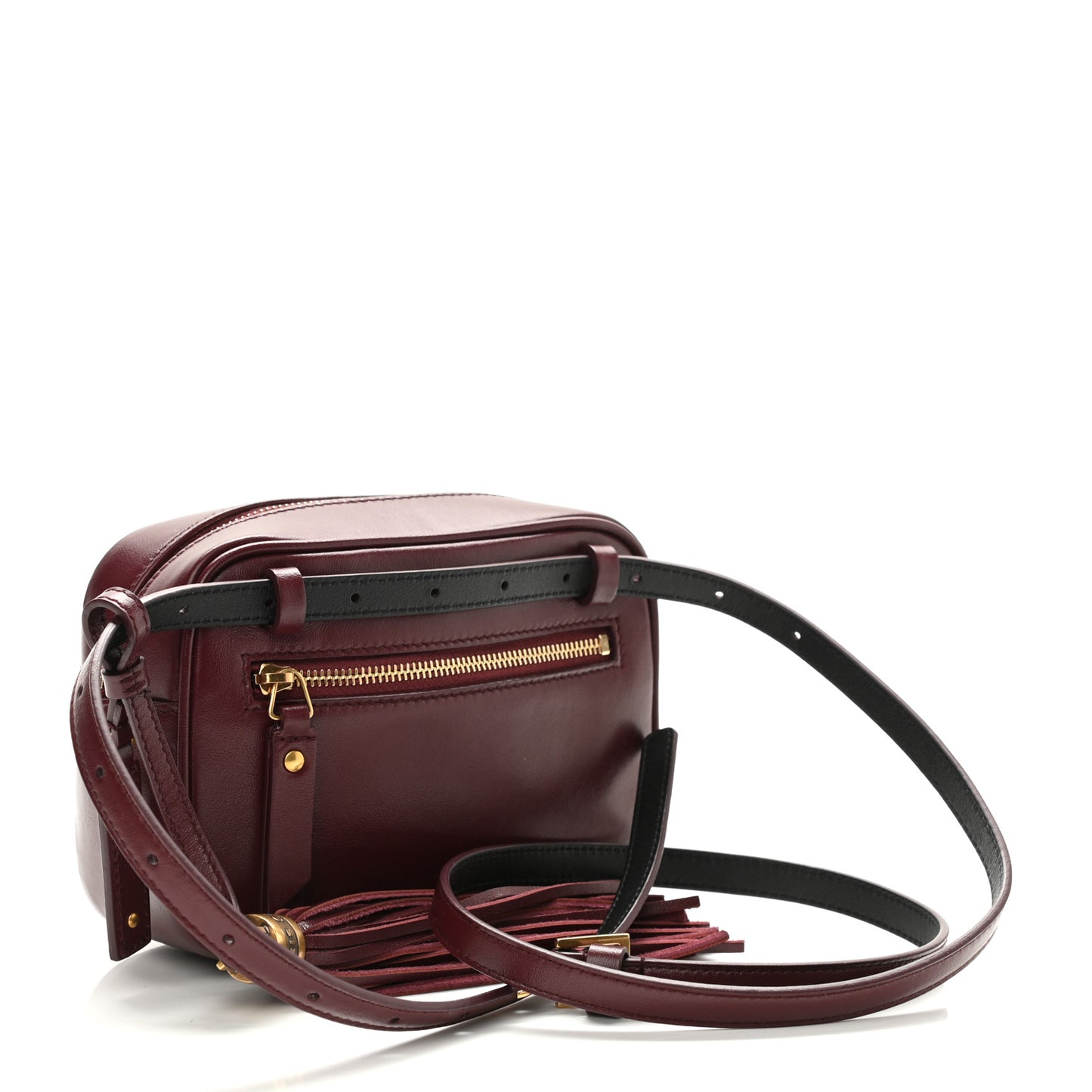 Calfskin Matelasse Monogram Lou Belt Bag Dark Legion Red