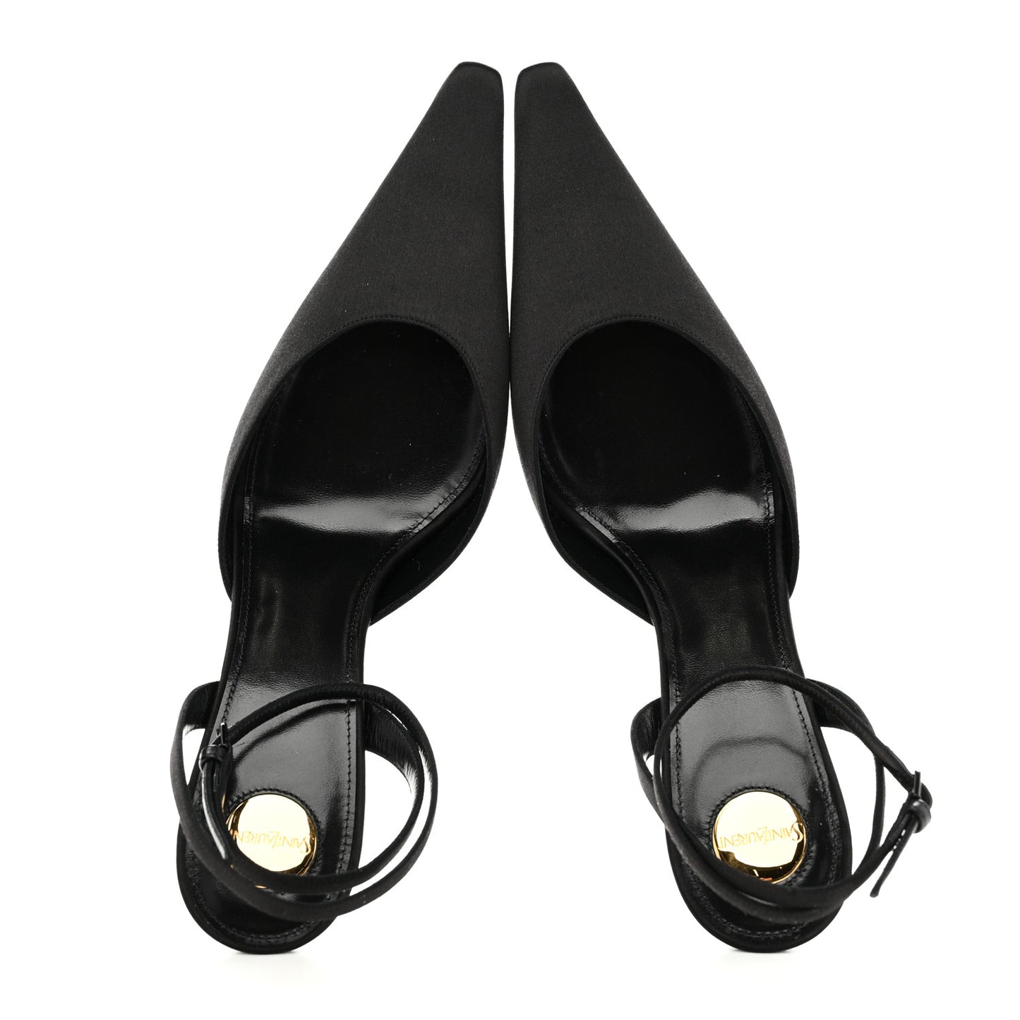 Satin Crepe Aimee 75 Slingback Pumps 41 Black