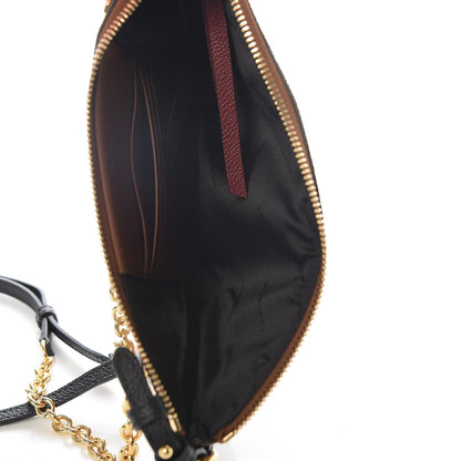 Burberry Haymarket Check Peyton Crossbody Clutch Bag Toffee 5 of 9