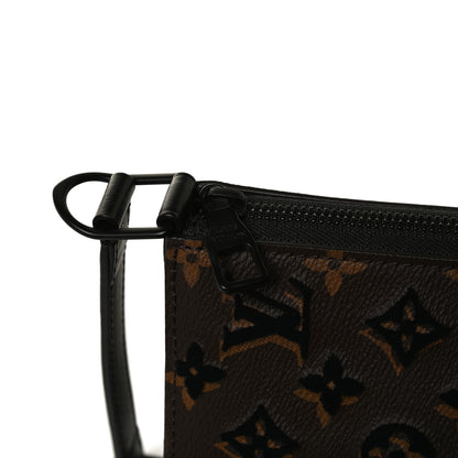 Louis Vuitton Monogram Tuffetage Triangle Messenger Black 9 of 11