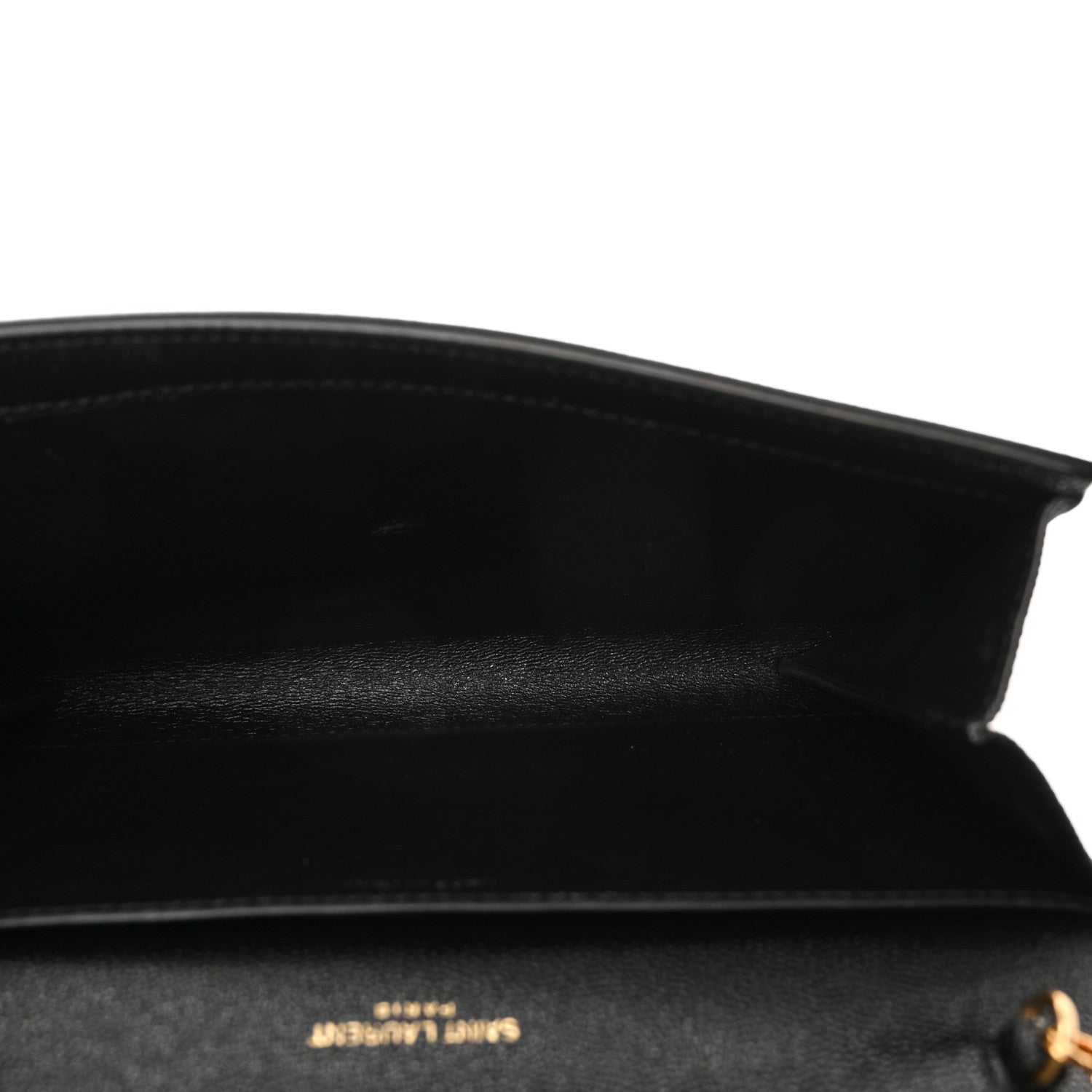 Saint Laurent Grain de Poudre Uptown Chain Wallet Black 5 of 10